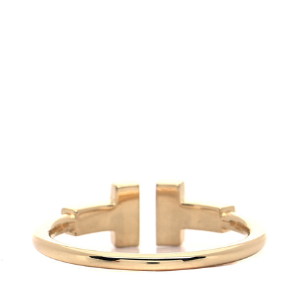 Tiffany 18K Yellow Gold Diamond T Wire Ring 53 6.5 3 of 6