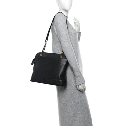 Chanel Caviar CC Shoulder Bag Black 2 of 10