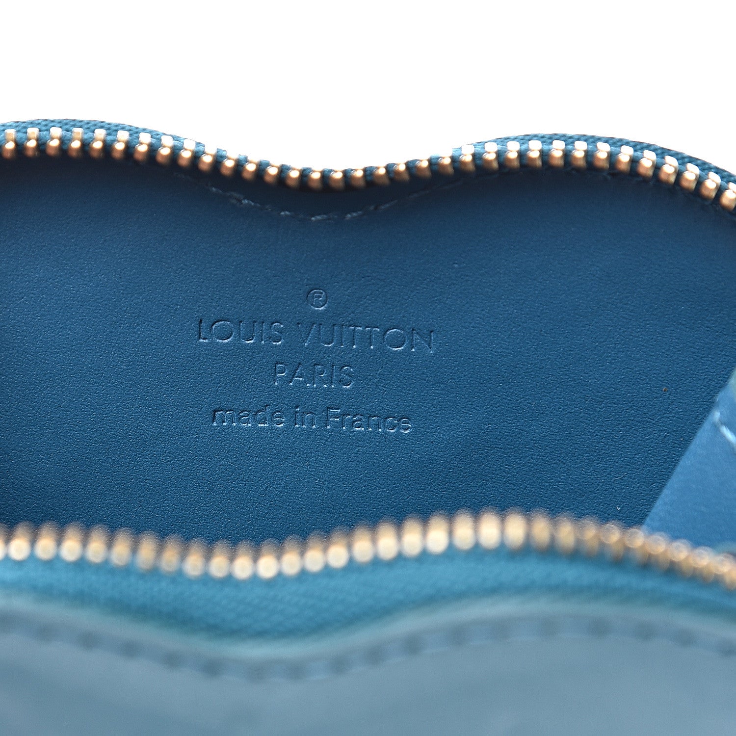 Louis Vuitton Vernis Heart Coin Purse Blue Galactic 5 of 6