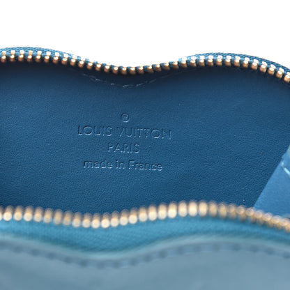 Louis Vuitton Vernis Heart Coin Purse Blue Galactic 5 of 6