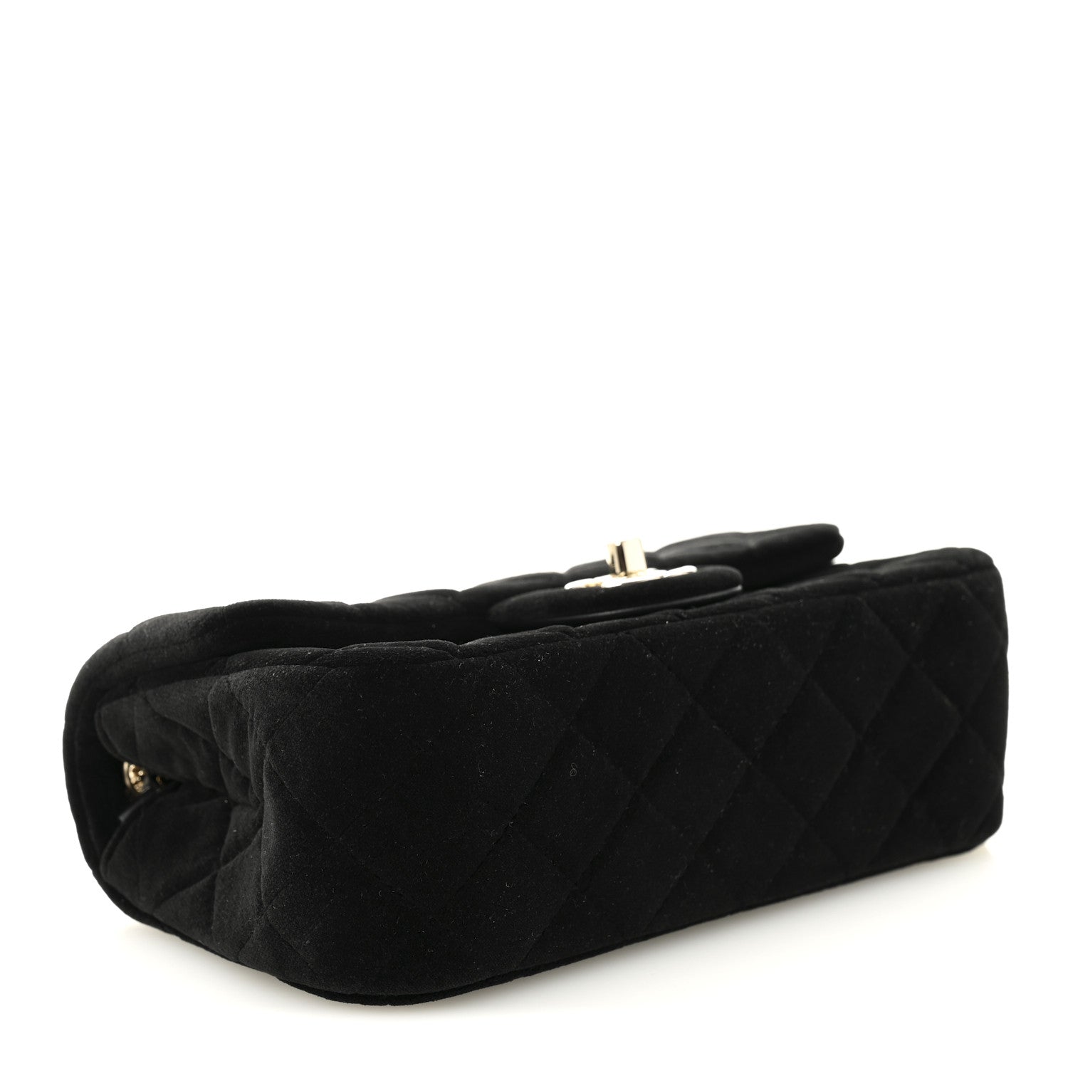 Chanel Velvet Quilted Mini Rectangular Pearl Crush Flap Black 4 of 11