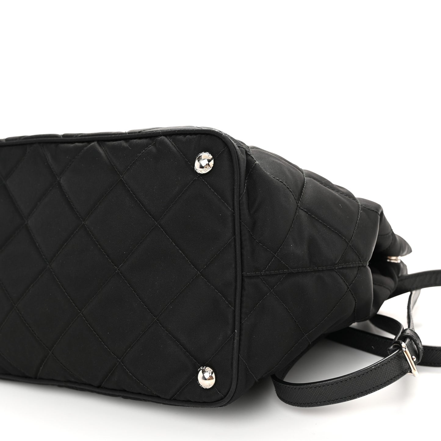 Nylon Tessuto Impuntu Quilted Tote Black
