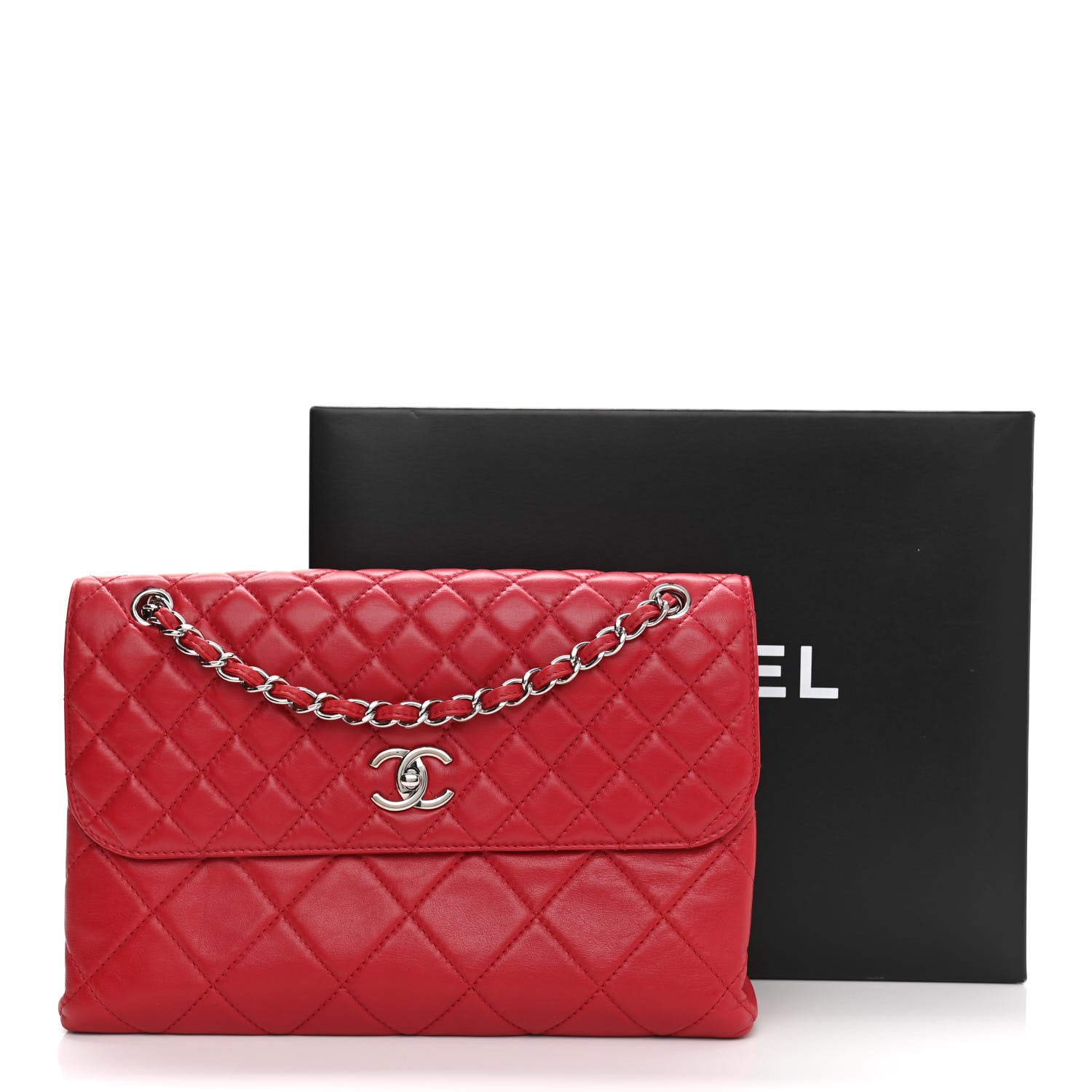 Chanel Calfskin Quilted In The Business Flap Bag Red 12 of 12