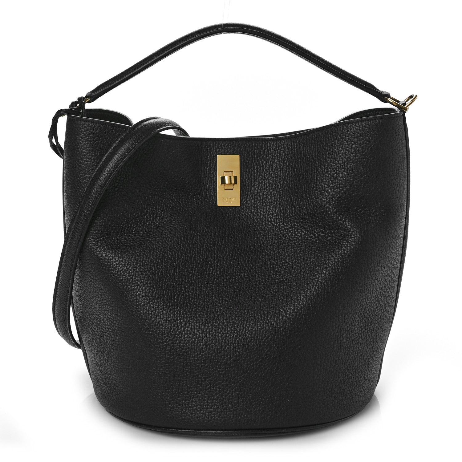 Celine Supple Grained Calfskin Bucket 16 Bag Black 3 of 8