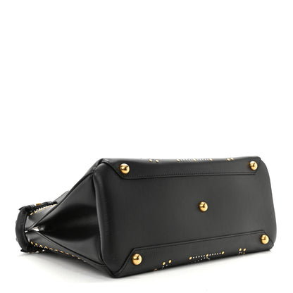 Burberry Smooth Calfskin Riveted Medium Banner Tote Black 3 of 11