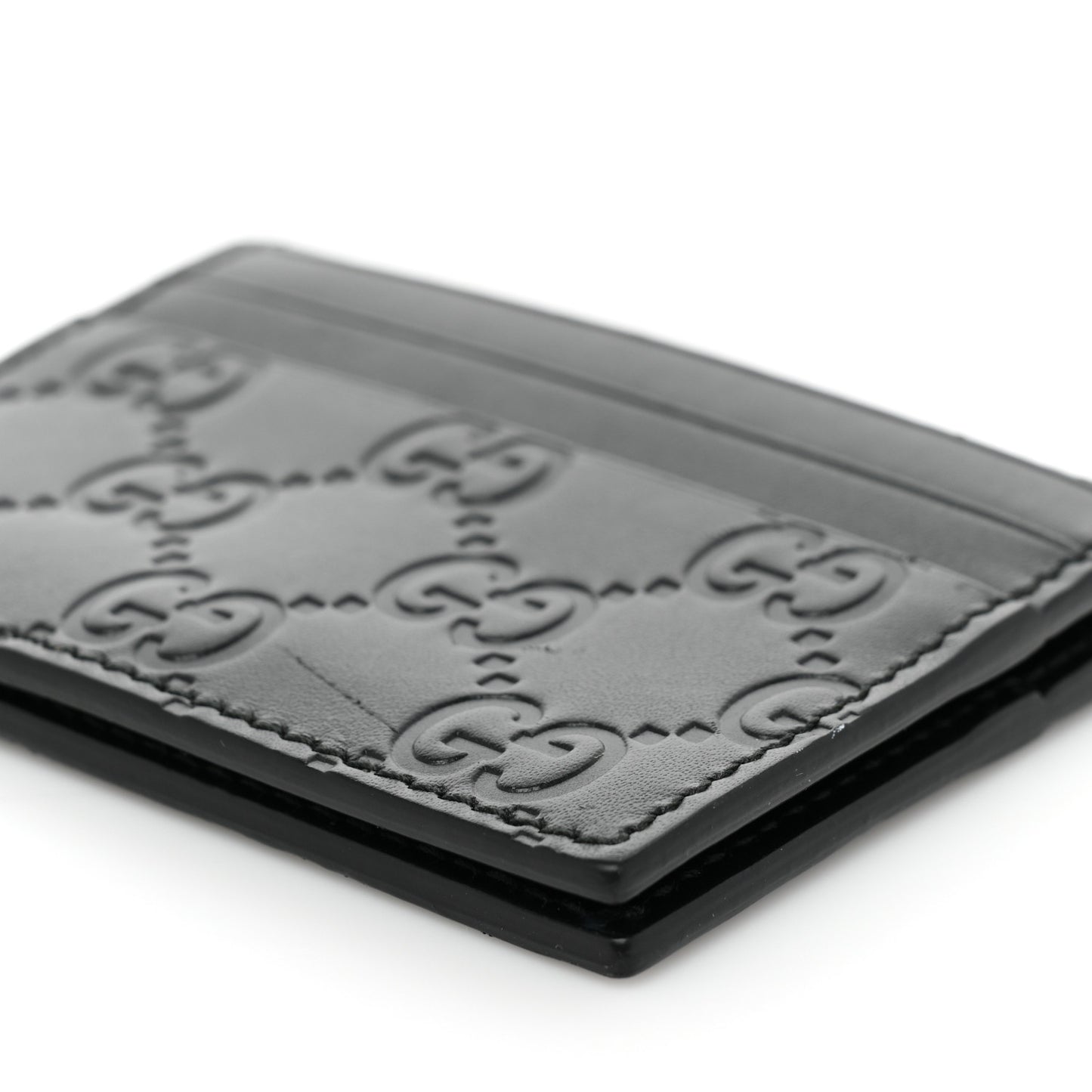 Guccissima Card Holder Black
