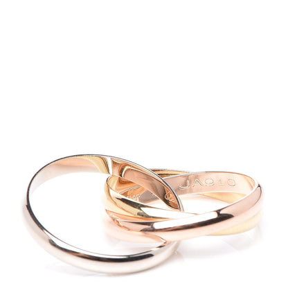Cartier 18K Pink Yellow White Gold Small Trinity Ring 49 4.75 5 of 6