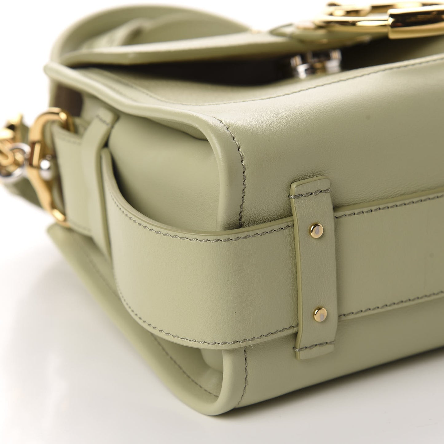 Calfskin Mini Tess Day Bag Light Eucalyptus
