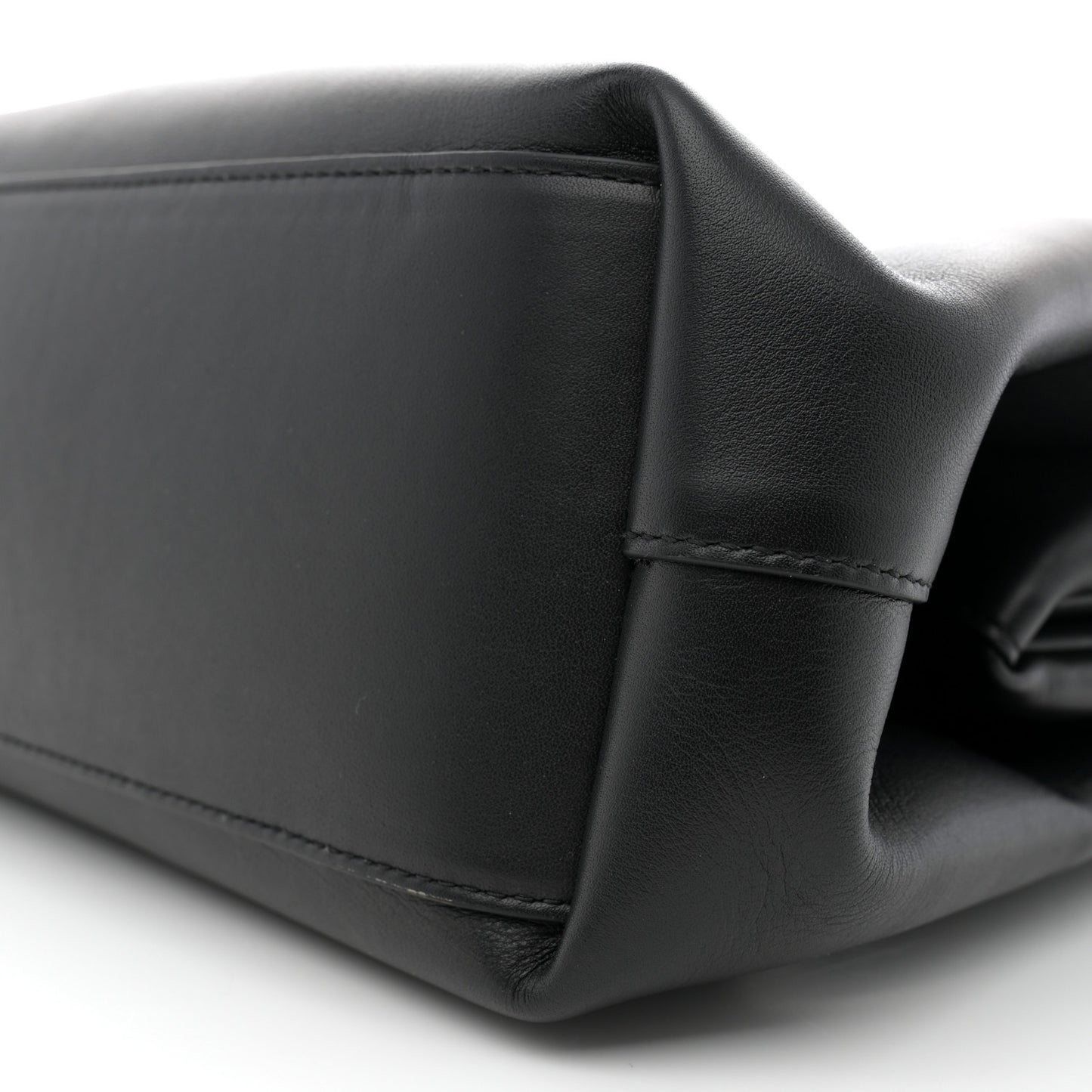 Calfskin Medium The Point Triangle Bag Black