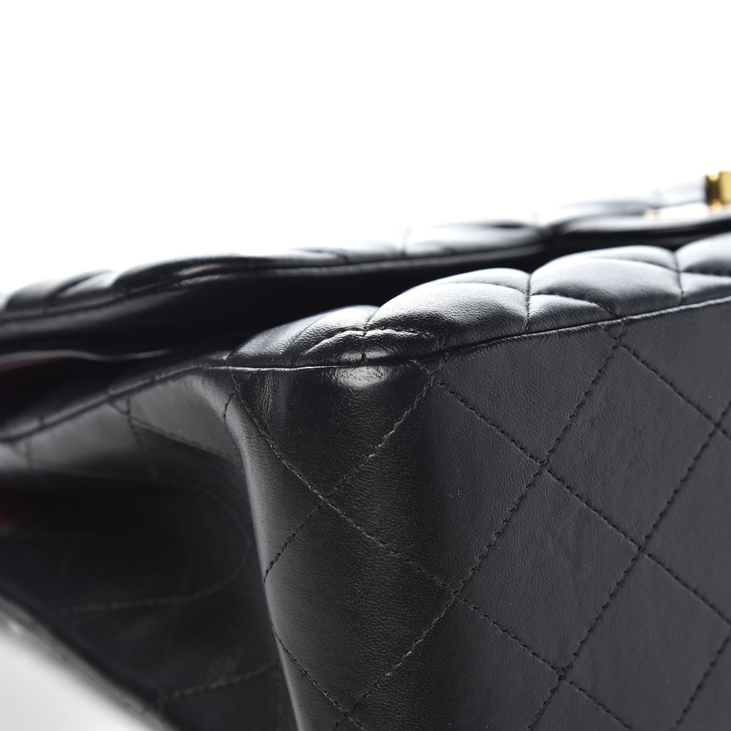 Chanel Lambskin Quilted Jumbo Double Flap Black 9 of 11