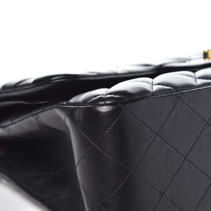 Chanel Lambskin Quilted Jumbo Double Flap Black 9 of 11