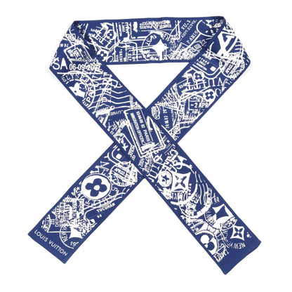 Louis Vuitton Silk Boarding Bandeau Denim 1 of 3