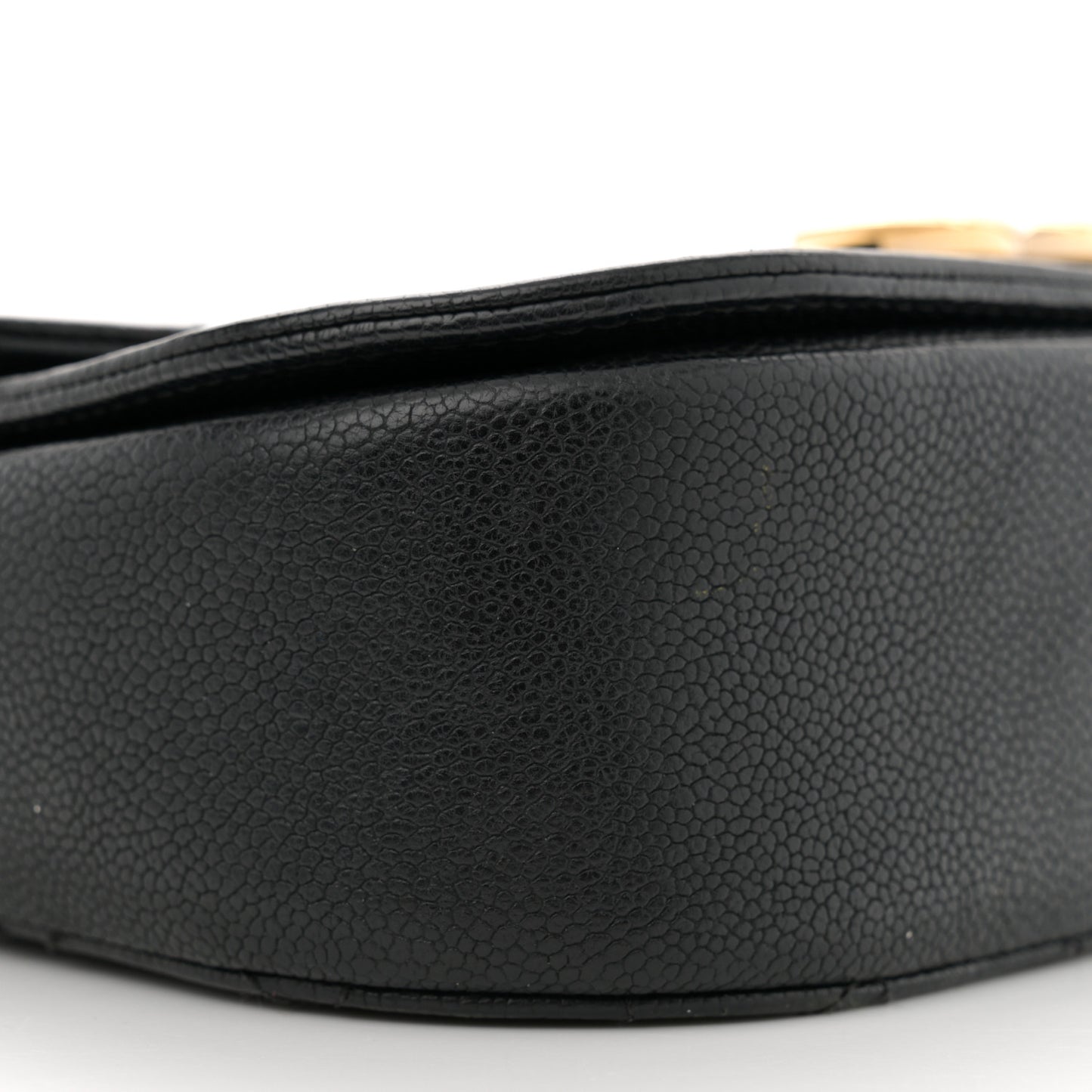 Grained Calfskin Quilted Small Cuba Top Handle Flap Black