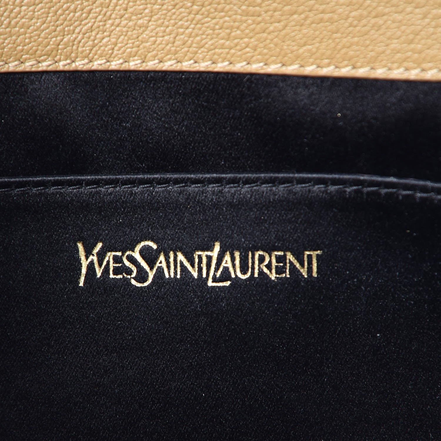Saint Laurent Calfskin Monogram Large Belle De Jour Clutch Beige 6 of 9