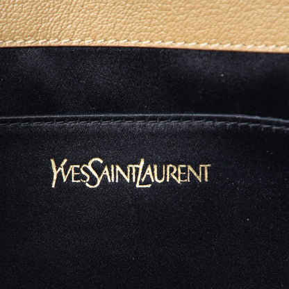 Saint Laurent Calfskin Monogram Large Belle De Jour Clutch Beige 6 of 9