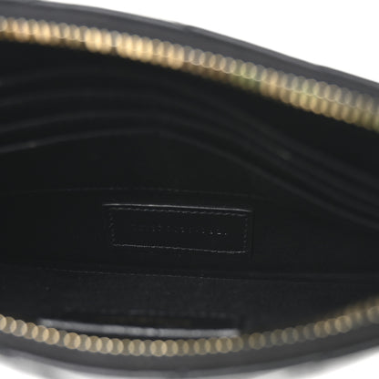 Saint Laurent Calfskin Matelasse Chevron Monogram A5 Wristlet Black 5 of 7