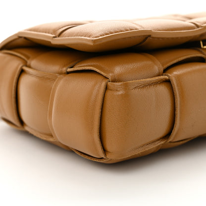 Bottega Veneta Nappa Maxi Intreccio Small Padded Cassette Crossbody Bag Camel 9 of 10