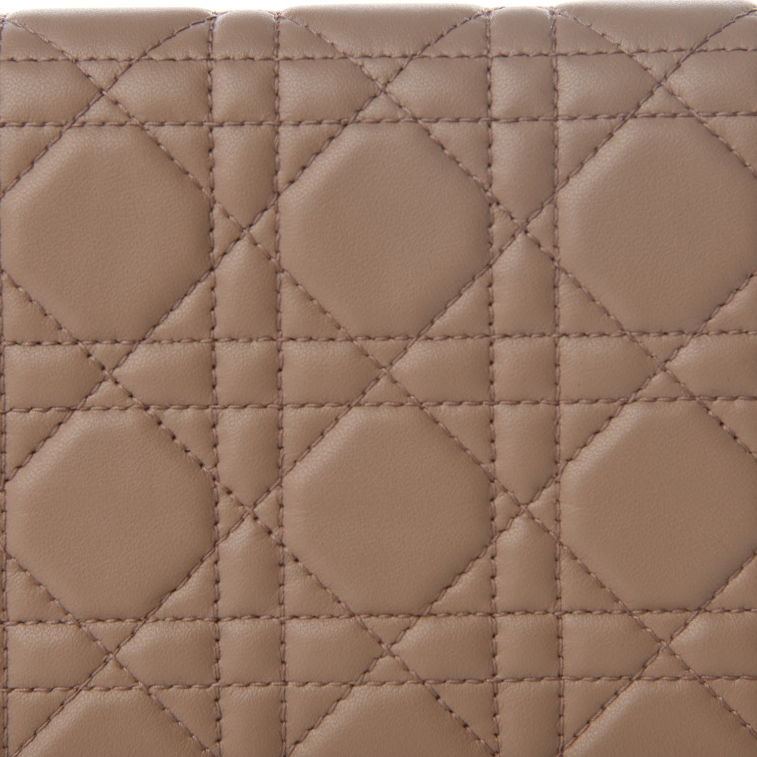 Christian Dior Lambskin Cannage Lady Dior Pouch Beige 10 of 13