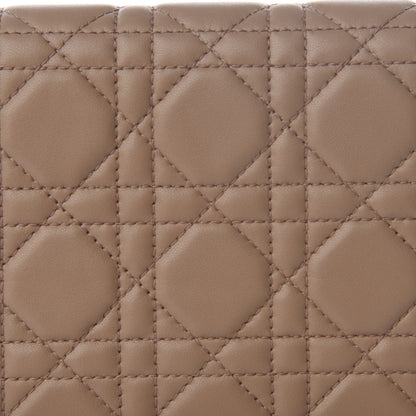 Christian Dior Lambskin Cannage Lady Dior Pouch Beige 10 of 13