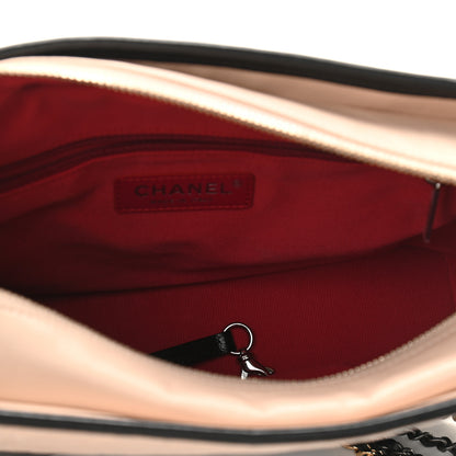 Chanel Aged Calfskin Quilted New Medium Gabrielle Hobo Beige Black 4 of 10