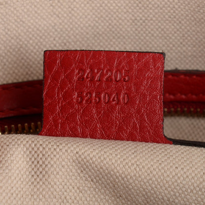 Gucci Monogram Vintage Web Medium Boston Hibiscus Red 7 of 7