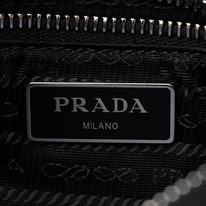 Prada Re-Nylon Triangle Padded Patchwork Shoulder Bag Black 6 of 8
