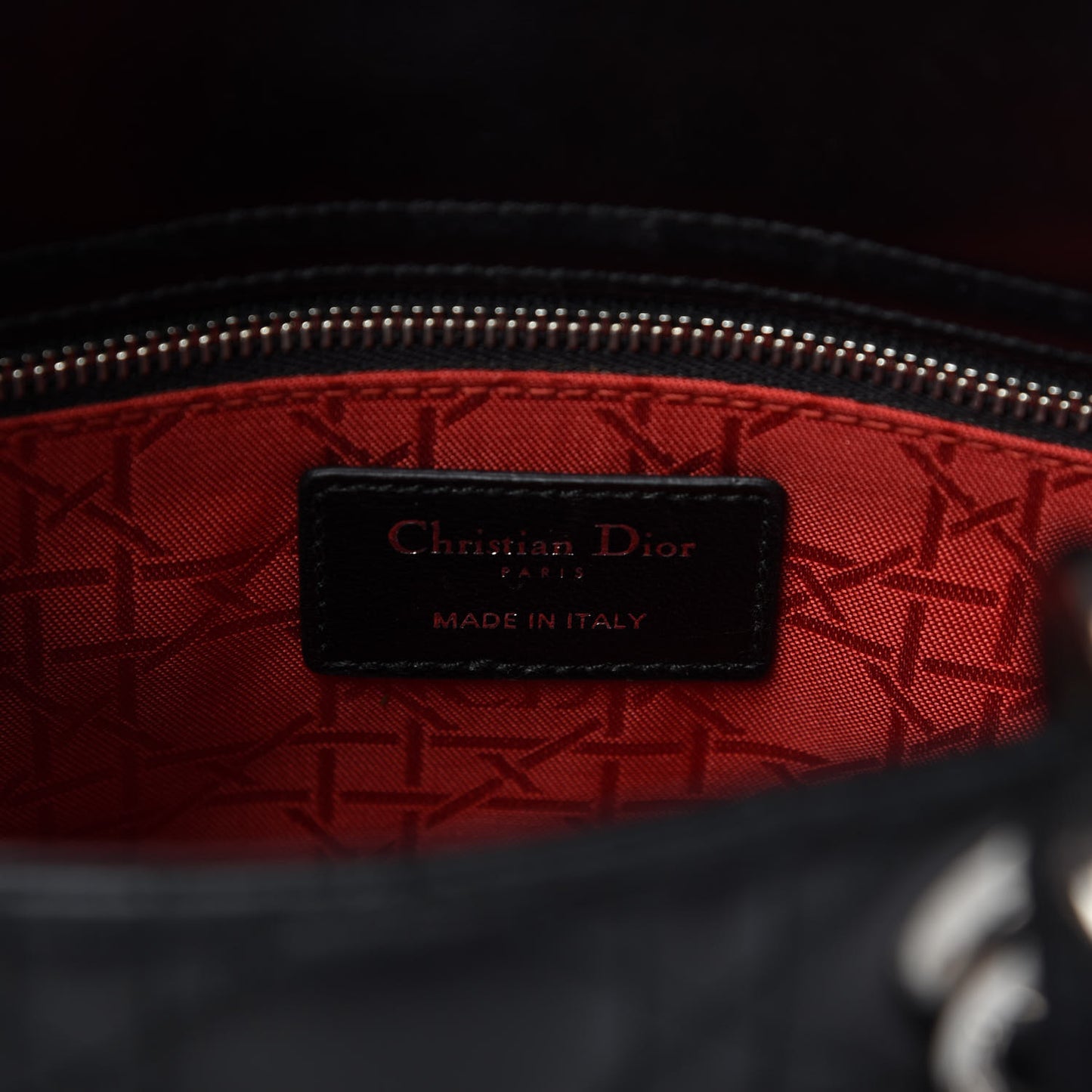 Lambskin Cannage Small Lucky Badges My Lady Dior Black