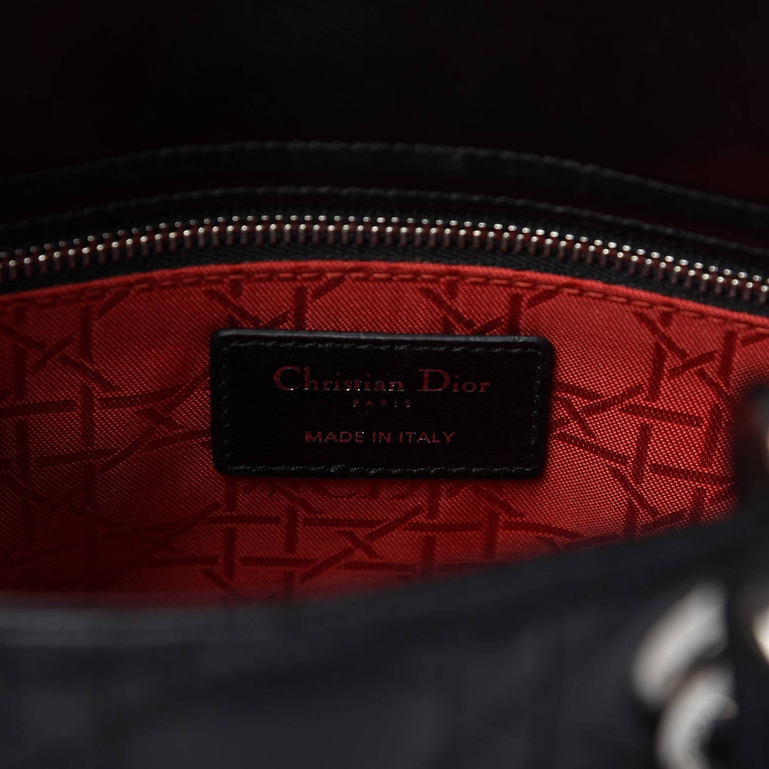 Christian Dior Lambskin Cannage Small Lucky Badges My Lady Dior Black 8 of 9