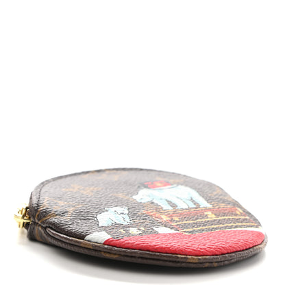 Louis Vuitton Monogram 2017 Christmas Animation Round Coin Purse 4 of 7
