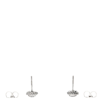 David Yurman Sterling Silver Diamond 5mm Pave Albion Earrings 3 of 4