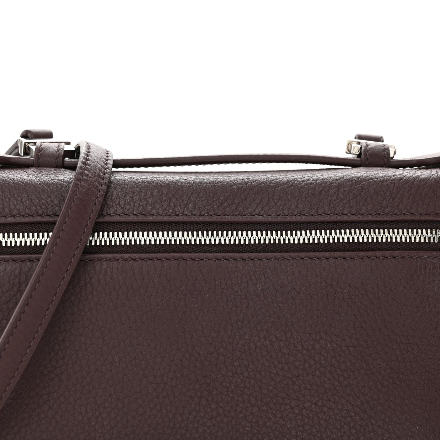 Grained Calfskin L19 Extra Pocket Pouch Plum