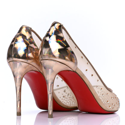 Christian Louboutin Crystal Strass Follies 85 Pumps 39.5 Nude 3 of 6