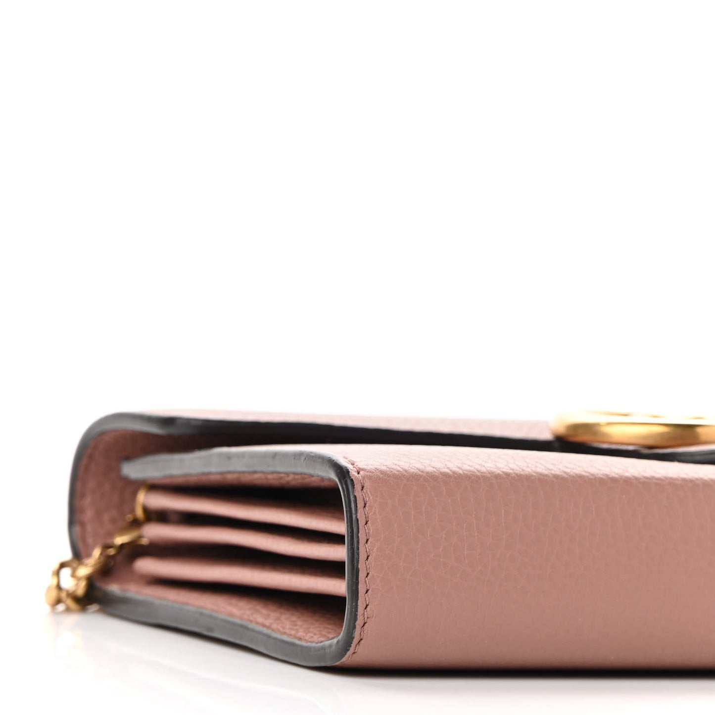 Cellarius Calfskin GG Marmont Chain Wallet Rosy Phard