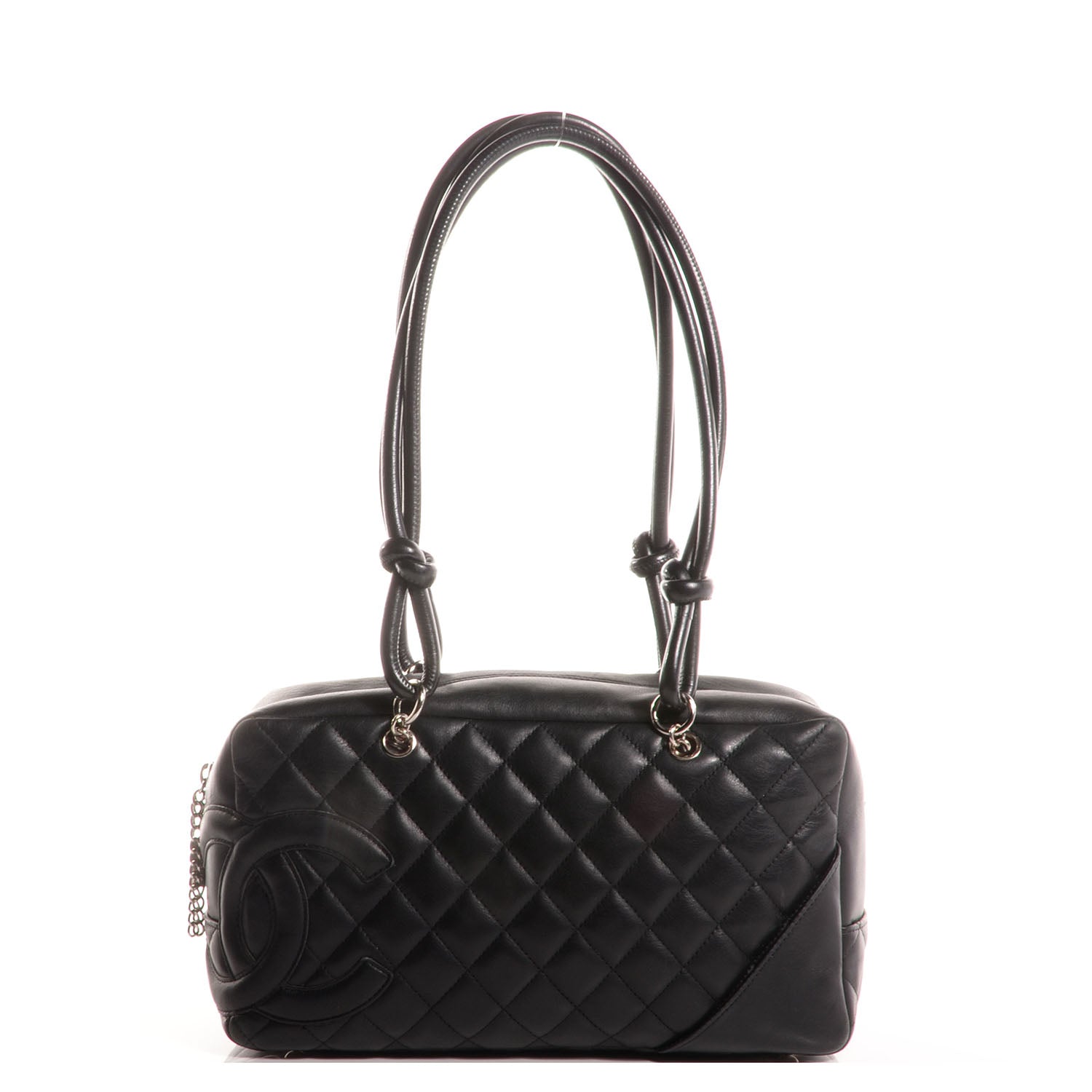 Chanel Calfskin Quilted Large Cambon Bowler Black 1 of 9