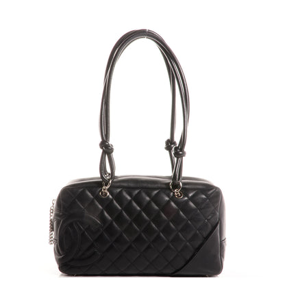 Chanel Calfskin Quilted Large Cambon Bowler Black 1 of 9