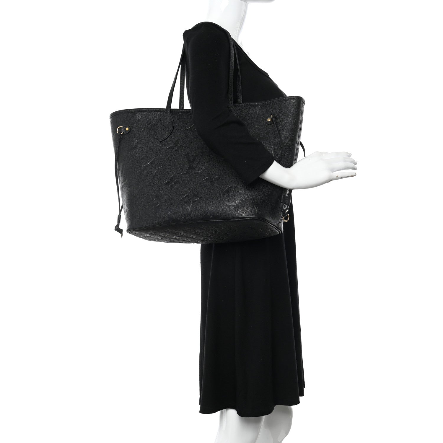 Louis Vuitton Empreinte Monogram Giant Neverfull MM Black 2 of 13