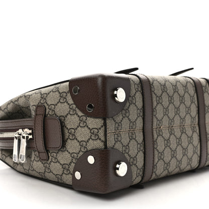 Gucci GG Supreme Monogram Textured Dollar Calfskin Small Detail Tote Beige Ebony New Acero 8 of 9