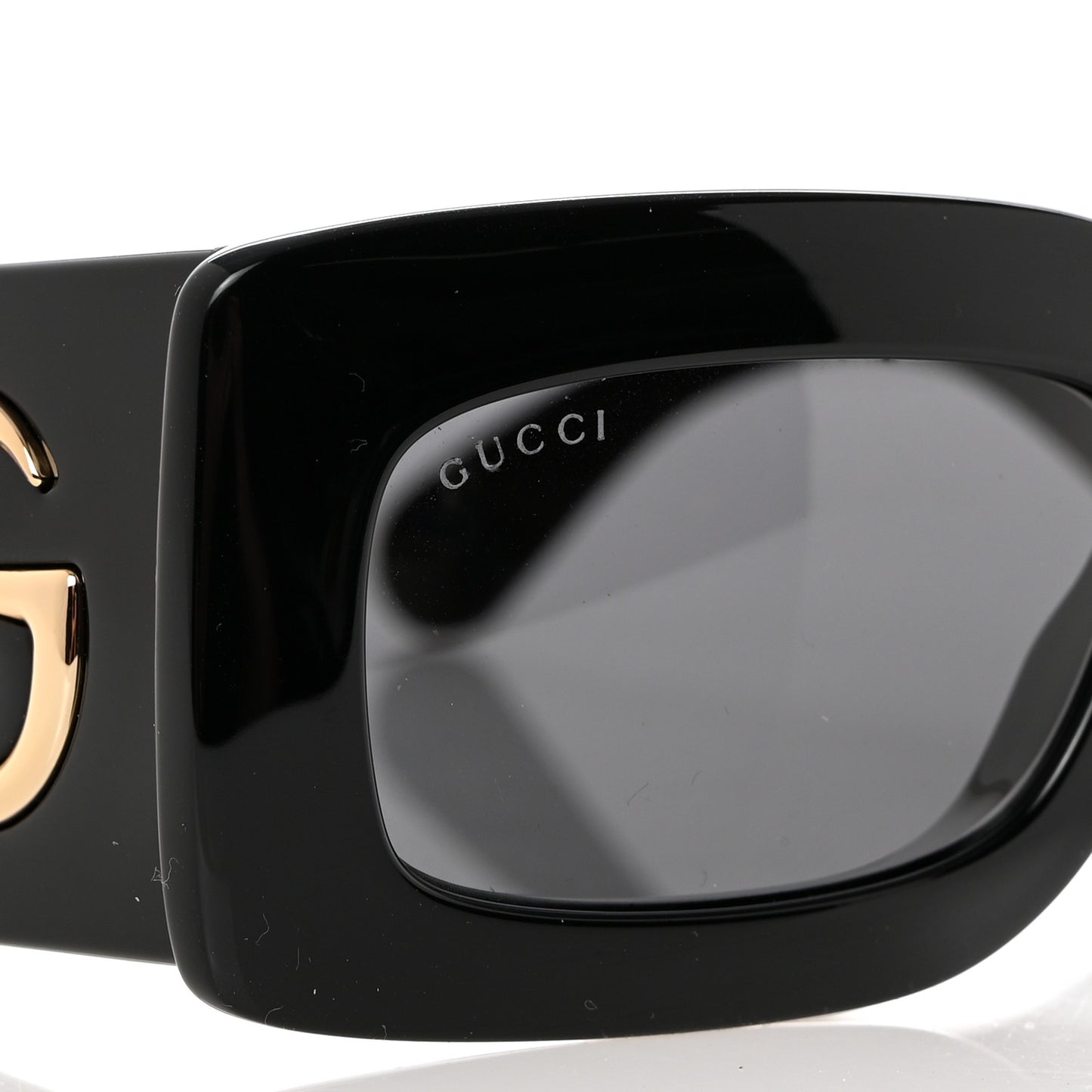 Acetate Rectangular Sunglasses GG0811S Black