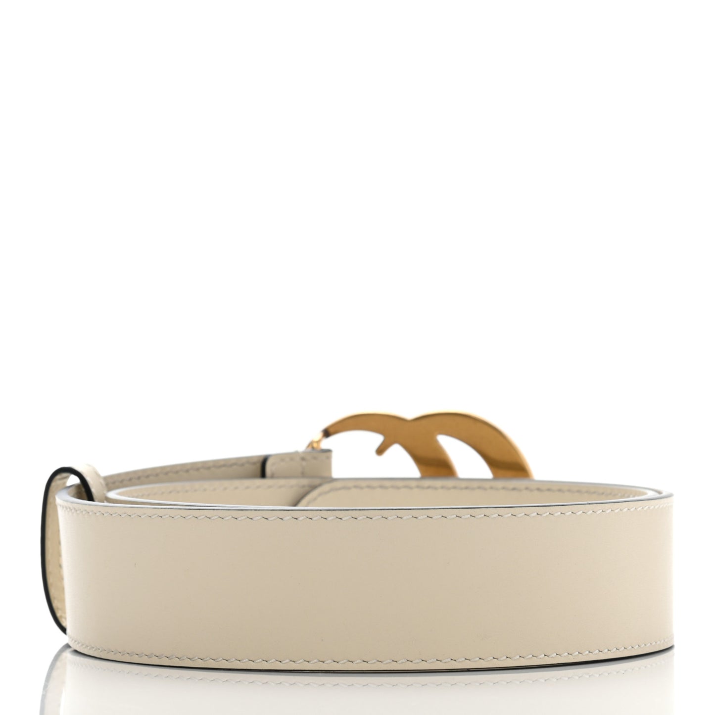 Calfskin Double G 40mm Belt 80 32 Mystic White