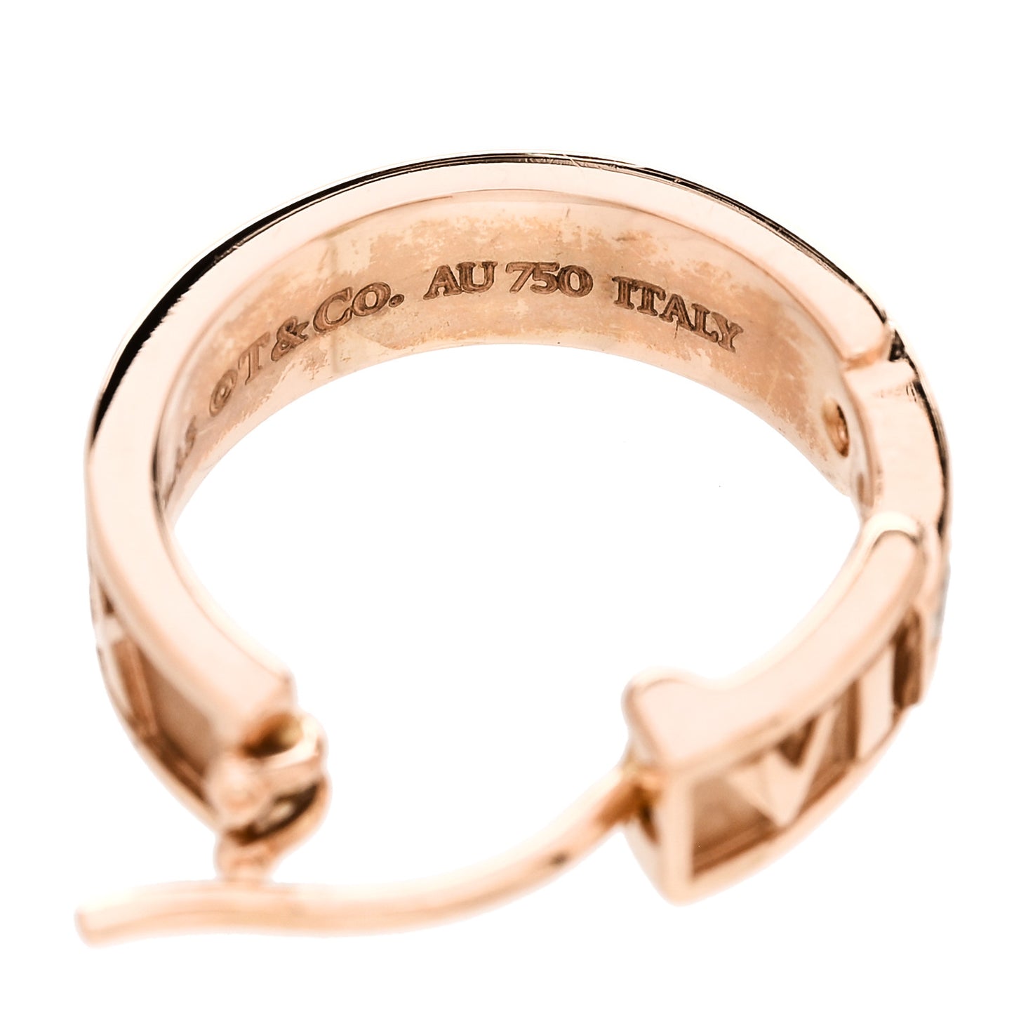18K Rose Gold Diamond Atlas Hoop Earrings