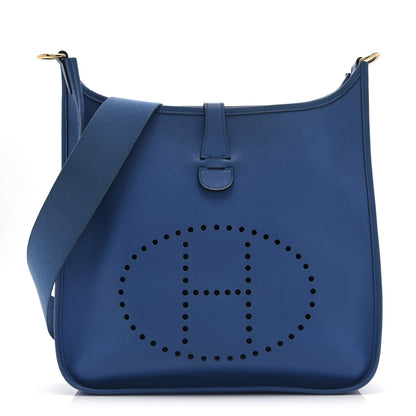 Hermes Courchevel Evelyne GM Bleu France 1 of 11