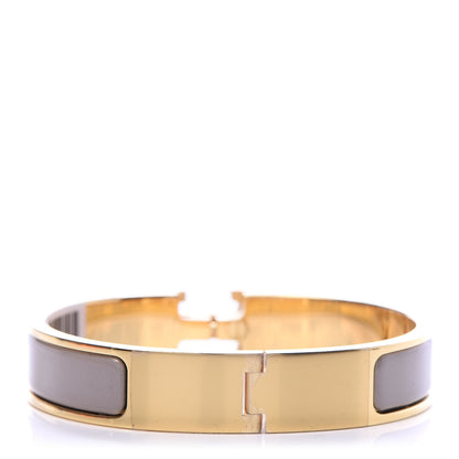 Hermes Enamel Narrow Clic Clac H Bracelet PM Marron Glace 3 of 5