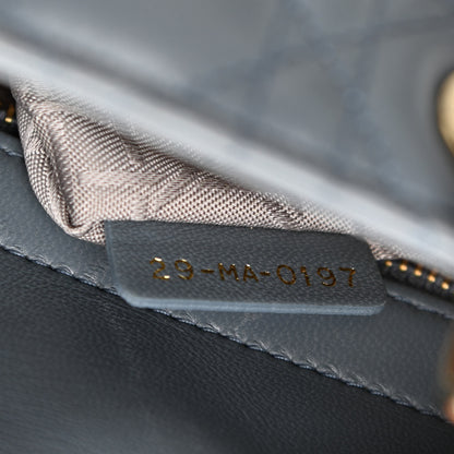 Christian Dior Lambskin Cannage Small My Lady Dior Blue Grey 7 of 10