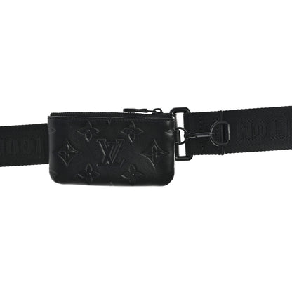 Louis Vuitton Calfskin Monogram Shadow Duo Messenger Black 6 of 13