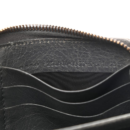 Balenciaga Agneau Classic Hardware Continental Zip Around Wallet Gris Tarmac 6 of 8