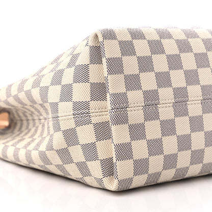 Louis Vuitton Damier Azur Graceful MM Rose Ballerine 7 of 8