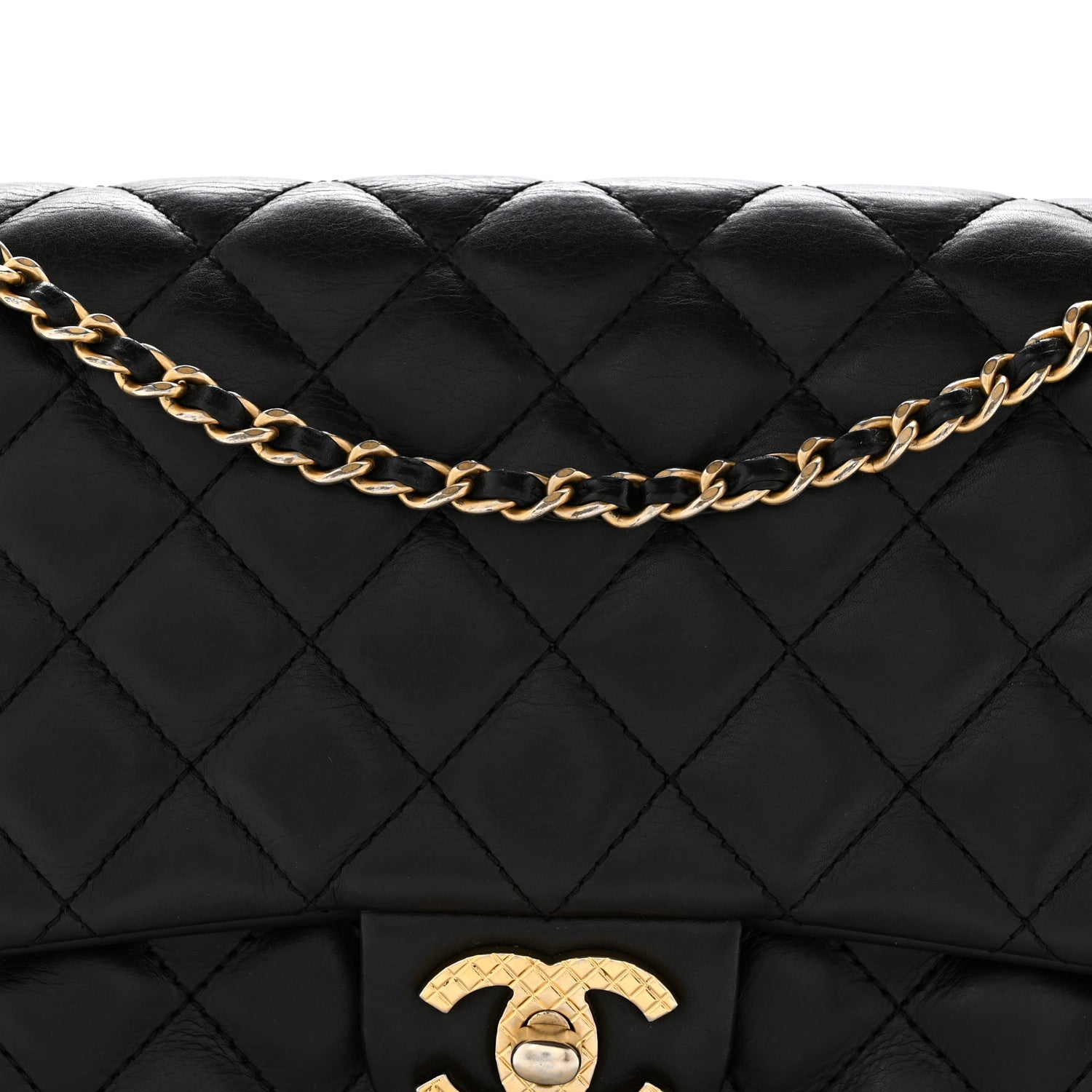 Chanel Calfskin Quilted Rock The Corner Flap Black 8 of 12