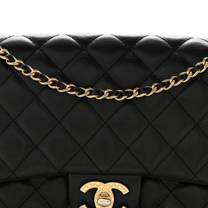 Chanel Calfskin Quilted Rock The Corner Flap Black 8 of 12