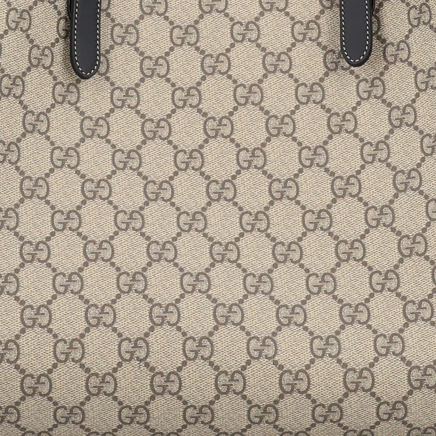GG Supreme Monogram Emblem Large Tote Bag Beige Black