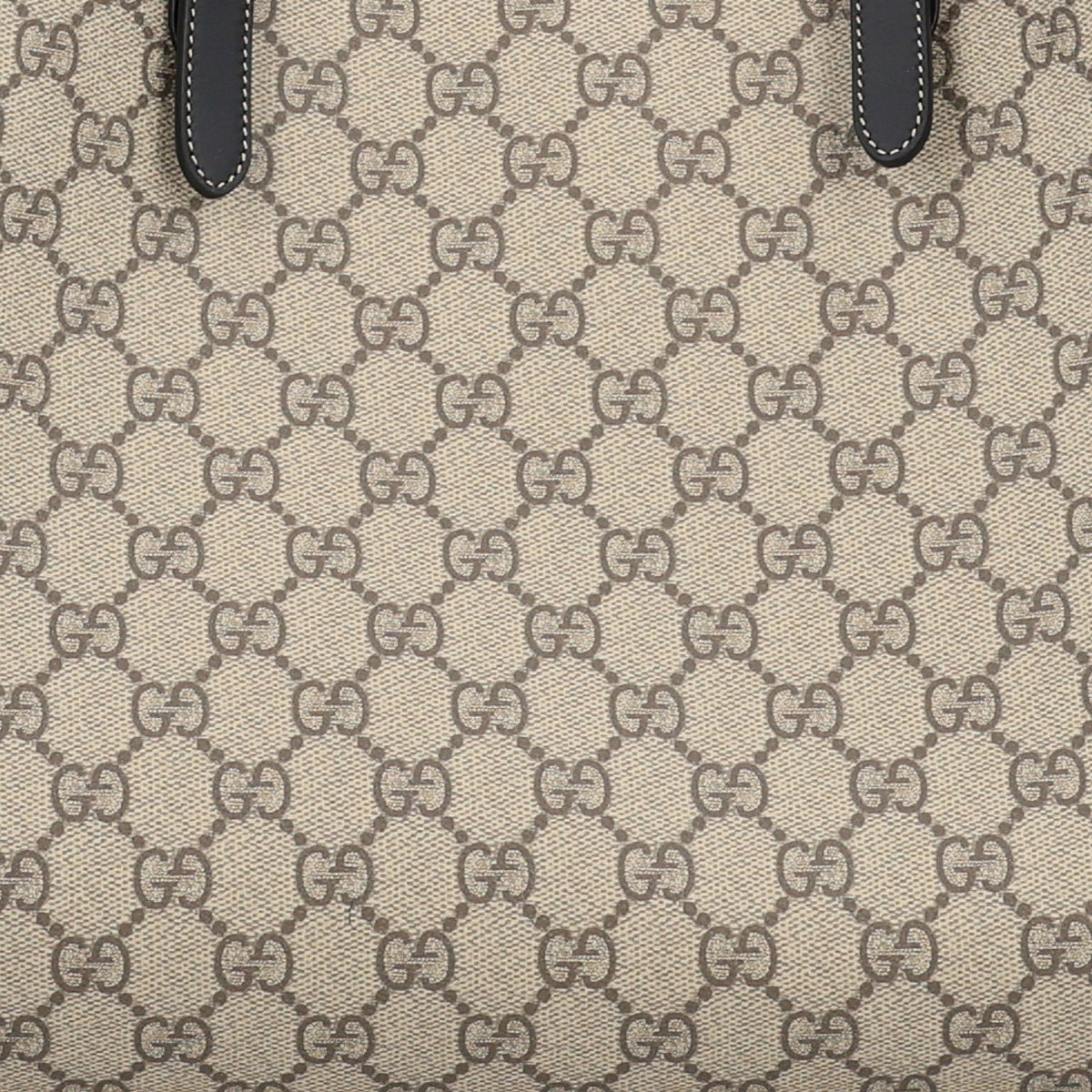 Gucci GG Supreme Monogram Emblem Large Tote Bag Beige Black 8 of 10